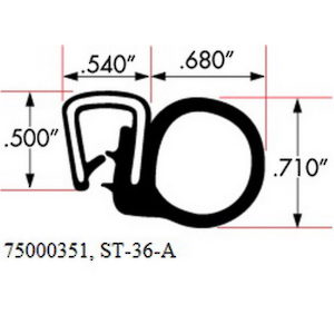 ST-36-A PVC/EPDM Edge Trim Seal