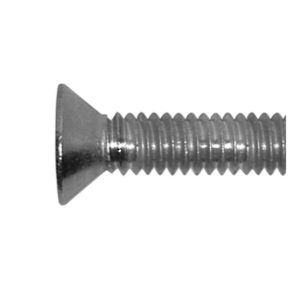 Stainless Steel Machine Screw, Flat Head, Hex End, 5/16-18, Type B Point