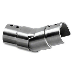 Round Top Rail Connector - Upwards Adjustable from 25° to 55°