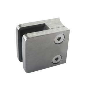 Square Glass Clamp - Round Post Mount - Model 524