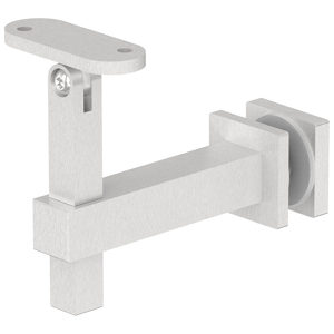 Square Glass Mount Adjustable Height Angle Bracket