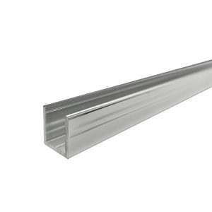 Aluminum U-Channel for 12 mm (1/2") Glass