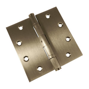 Solid Brass 4-1/2 in Mortise Ball Bearing Butt Hinge