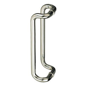 1" (25 mm) Diameter Offset Round Tubular Handle with Decorative Ring with Rounded Corners